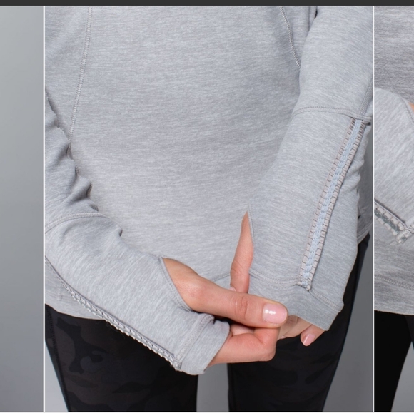 Lululemon Love some Run Long sleeve Heathered light grey 12 - Picture 4 of 13